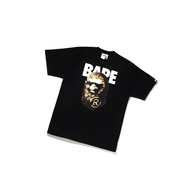 Men's A BATHING APE Ape Head Tee Short Sleeve T Shirts Black | DZR926405