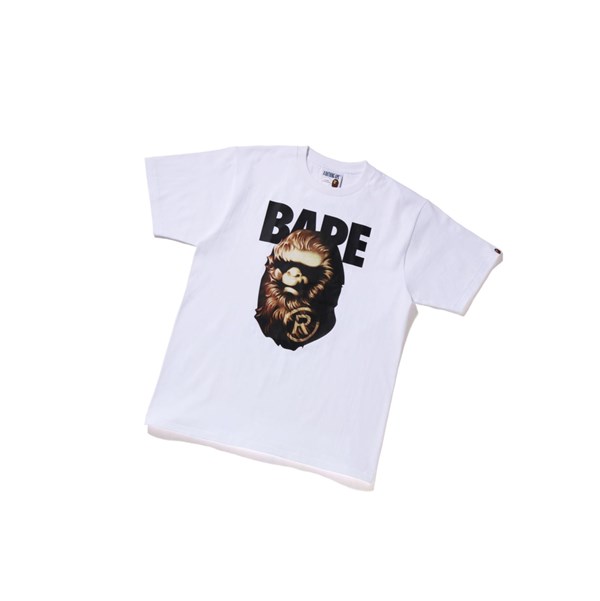 Men's A BATHING APE Ape Head Tee Short Sleeve T Shirts White | HMK572034