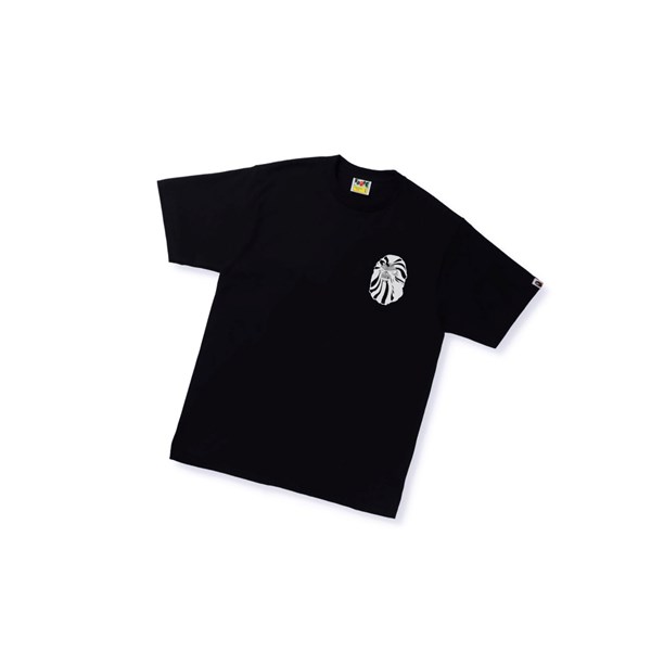 Men's A BATHING APE Bape Ape Head Tee #1 Short Sleeve T Shirts Black | YBF514976