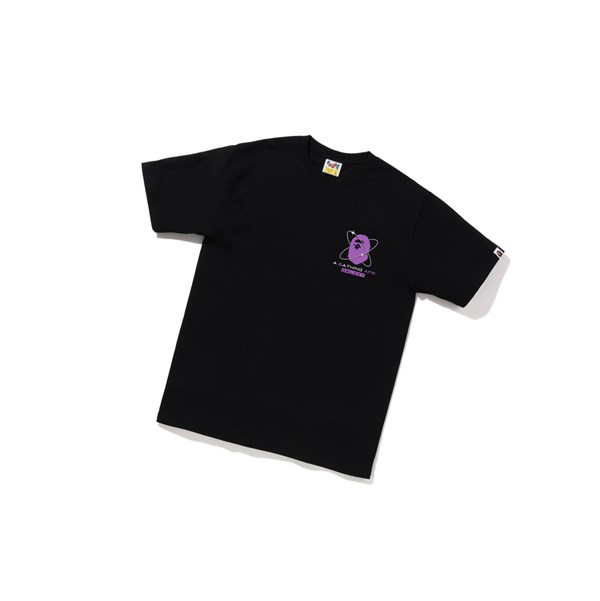 Men's A BATHING APE Bape Galaxy Ufo Tee Short Sleeve T Shirts Black | YVX239610