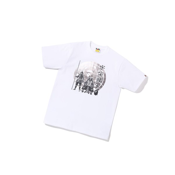 Men's A BATHING APE Bape Kabuto Tee Short Sleeve T Shirts White | DWY512864