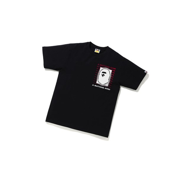 Men's A BATHING APE Bape Time To Sleep Tee Short Sleeve T Shirts Black | QCA815746