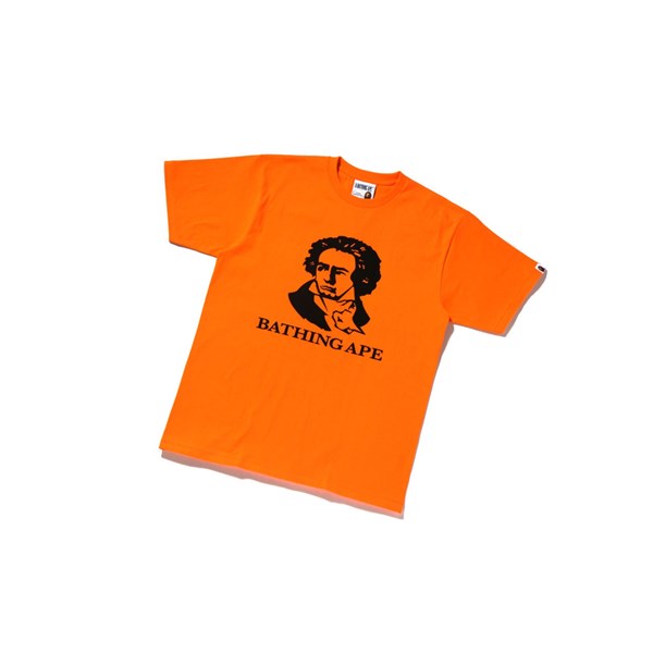 Men's A BATHING APE Bathing Ape Tee Short Sleeve T Shirts Orange | CJL704921