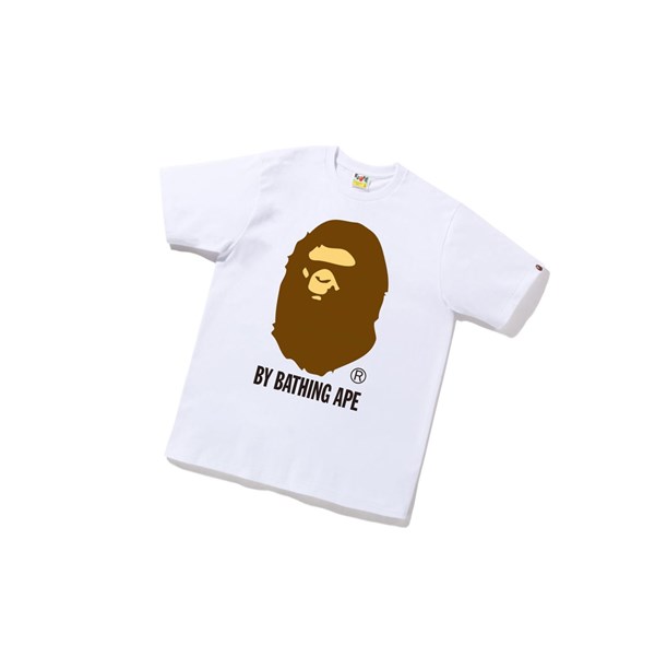 Men's A BATHING APE By Bathing Ape Tee Short Sleeve T Shirts White | GKQ893264