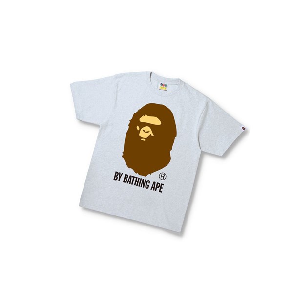 Men's A BATHING APE By Bathing Ape Tee Short Sleeve T Shirts Grey | MAK618347