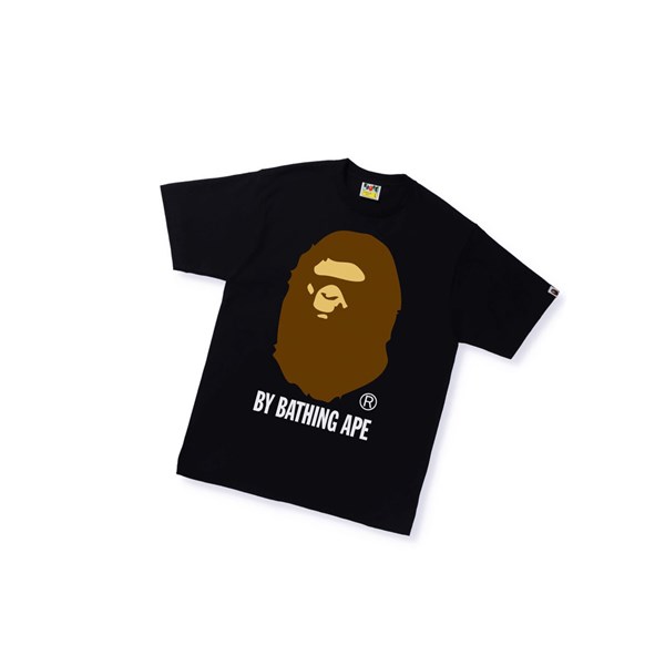 Men's A BATHING APE By Bathing Ape Tee Short Sleeve T Shirts Black | PEO261593