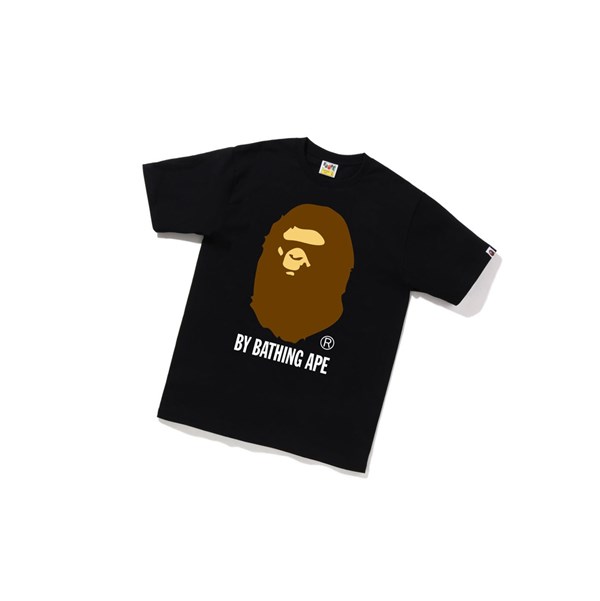 Men's A BATHING APE By Bathing Ape Tee Short Sleeve T Shirts Black | QGC621084