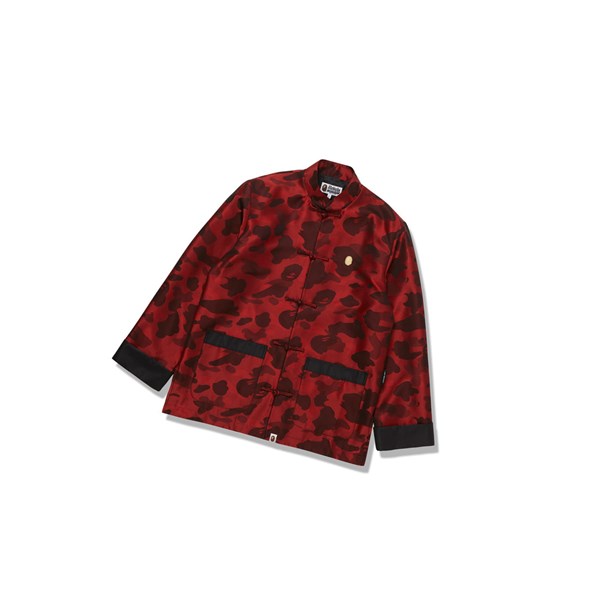 Men's A BATHING APE China Jackets Bright Red | ROI936801