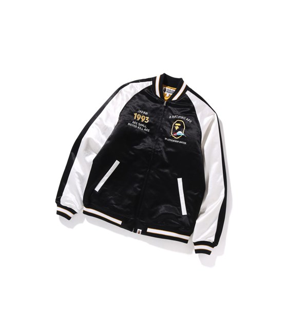 Men's A BATHING APE Japan Souvenir Jackets Black | QXT360579