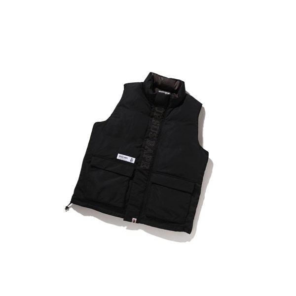 Men's A BATHING APE Ursus Loose Fit Down Vest Black | CBE514362