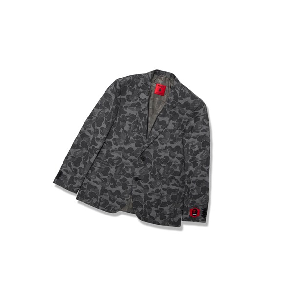 Men's A BATHING APE X Hugo Camo Jackets Black | HFR514360