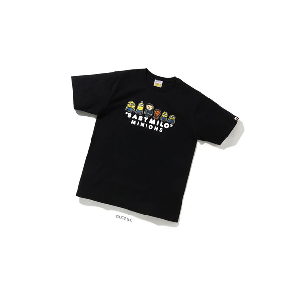 Men's A BATHING APE X Minions Tee05 Short Sleeve T Shirts Black | ZXB086352