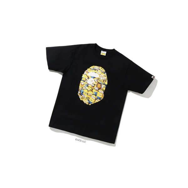 Men's A BATHING APE X Minions Tee09 Short Sleeve T Shirts Black | GFM397251