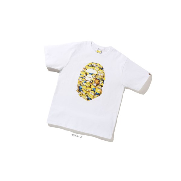 Men's A BATHING APE X Minions Tee09 Short Sleeve T Shirts White | SPH217584