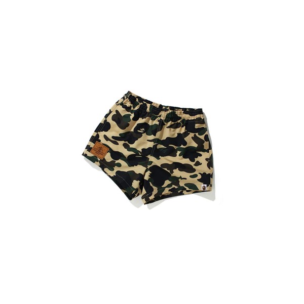 Women's A BATHING APE 1st Camo Shorts Mellow Yellow | RCK734062