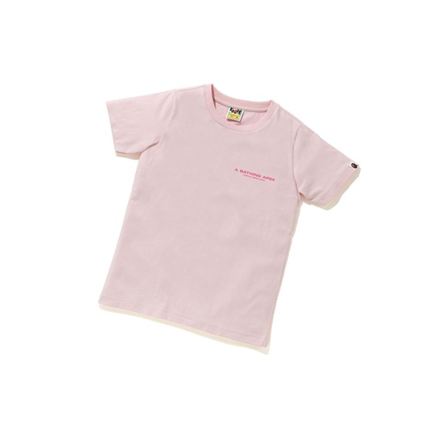 Women's A BATHING APE A Bathing Ape Line Camo Tee Short Sleeve T Shirts Pink | CHQ013452