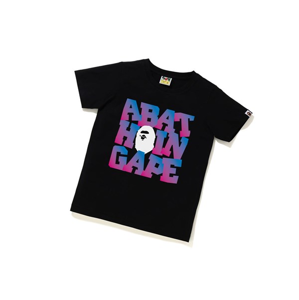 Women's A BATHING APE A Bathing Ape Tee Short Sleeve T Shirts Black | HNU314908