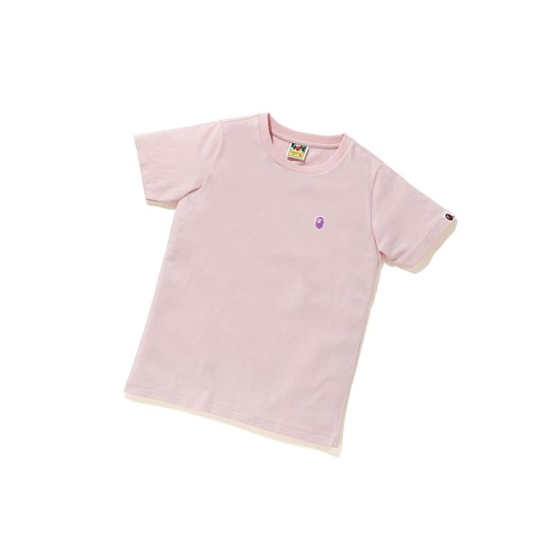 Women's A BATHING APE Ape Head One Point Tee #1 Short Sleeve T Shirts Pink | ARH163475