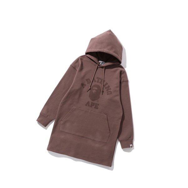 Women's A BATHING APE Ape Head One Point Onepiece Knee Length Dresses Dress Brown | TOA829704