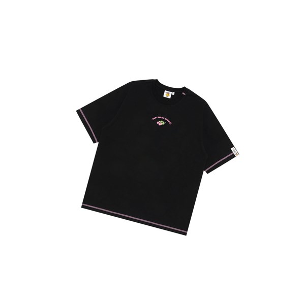 Women's A BATHING APE Baby Milo Boxy Fit Tee Short Sleeve T Shirts Black | VOD319045