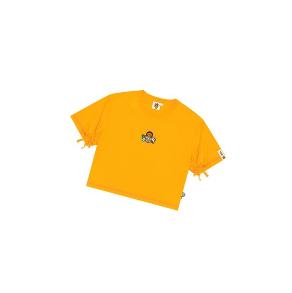 Women's A BATHING APE Baby Milo Cropped Fit Tee Short Sleeve T Shirts Yellow | XJH350248