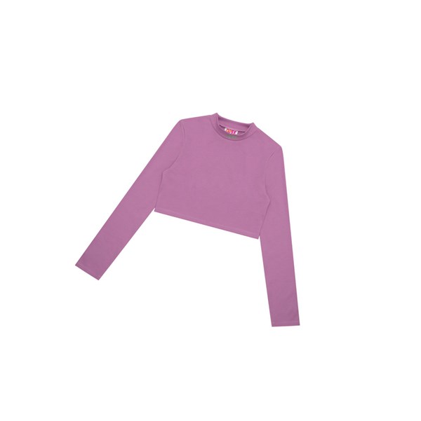 Women's A BATHING APE Cropped Turtle Neck Top Long Sleeve Blouse Blouse Purple | YLK629378