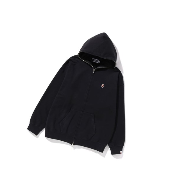 Women's A BATHING APE Crystal By Bathing Overdyed Oversized Full Zip Hoodie Black | WEX471235