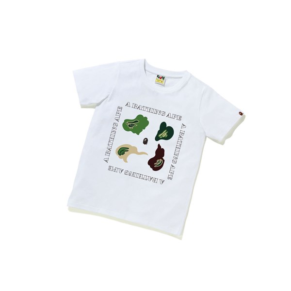 Women's A BATHING APE Def Camo Tee Short Sleeve T Shirts White | HGE321854