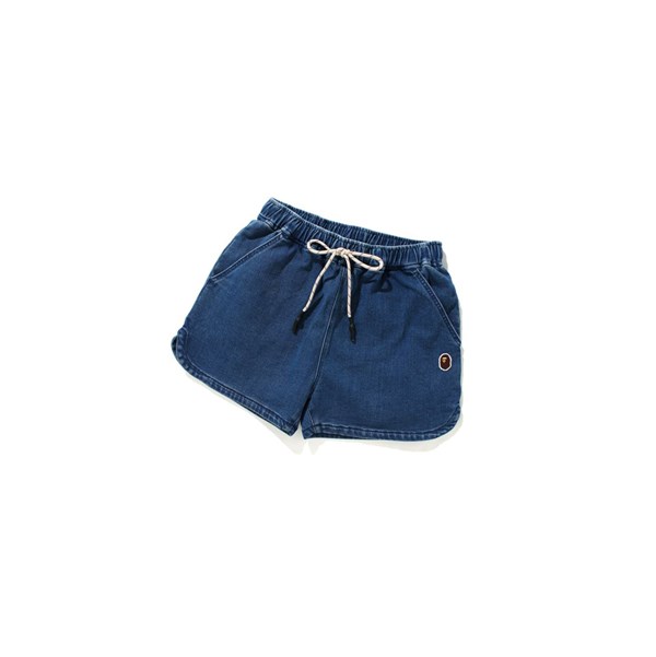 Women's A BATHING APE Denim Easy Shorts | ADT058174