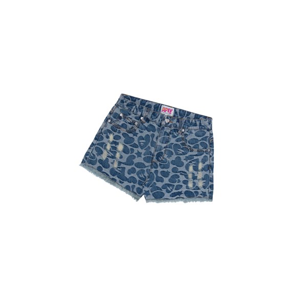 Women's A BATHING APE Graphic Denim Shorts Denim | ISO420876