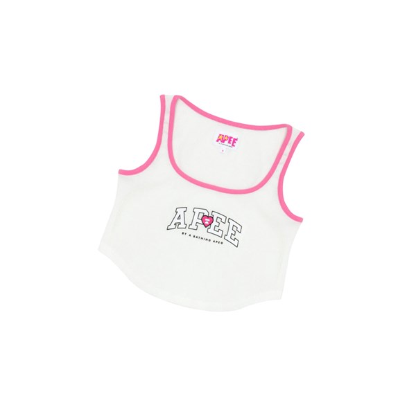 Women's A BATHING APE Graphic Vest Wall White | NJI576319