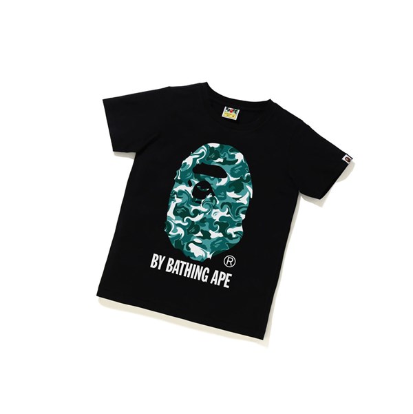 Women's A BATHING APE Marble Camo Tee Short Sleeve T Shirts Black | OUX534217