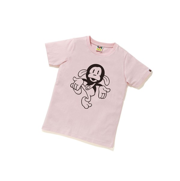 Women's A BATHING APE Pigment Classic Baby Milo Tee Short Sleeve T Shirts Pink | JKP964318