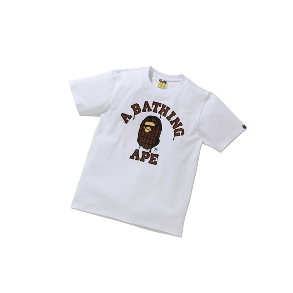 Women's A BATHING APE Valentine Chocolate Ape Head Tee Short Sleeve T Shirts White | CPD829653