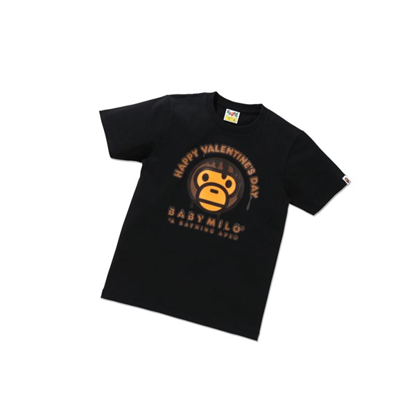 Women's A BATHING APE Valentine Chocolate Baby Tee Short Sleeve T Shirts Black | LNO894671