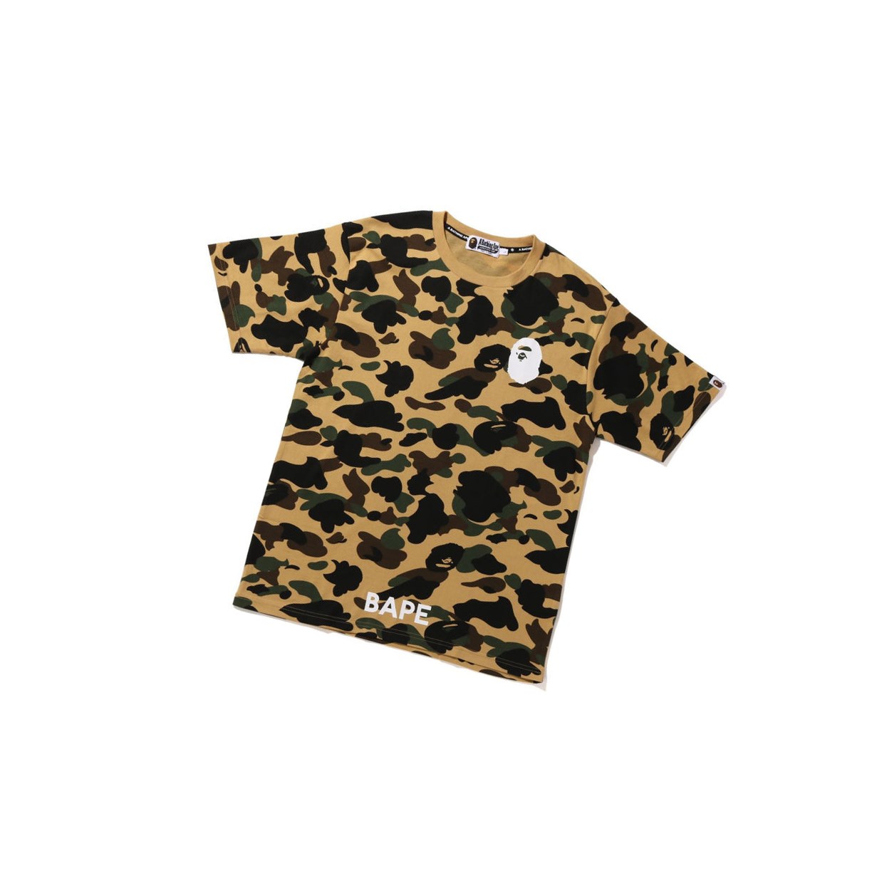 Men\'s A BATHING APE 1st Camo Bathing Ape Tee Short Sleeve T Shirts Yellow | OSK273591