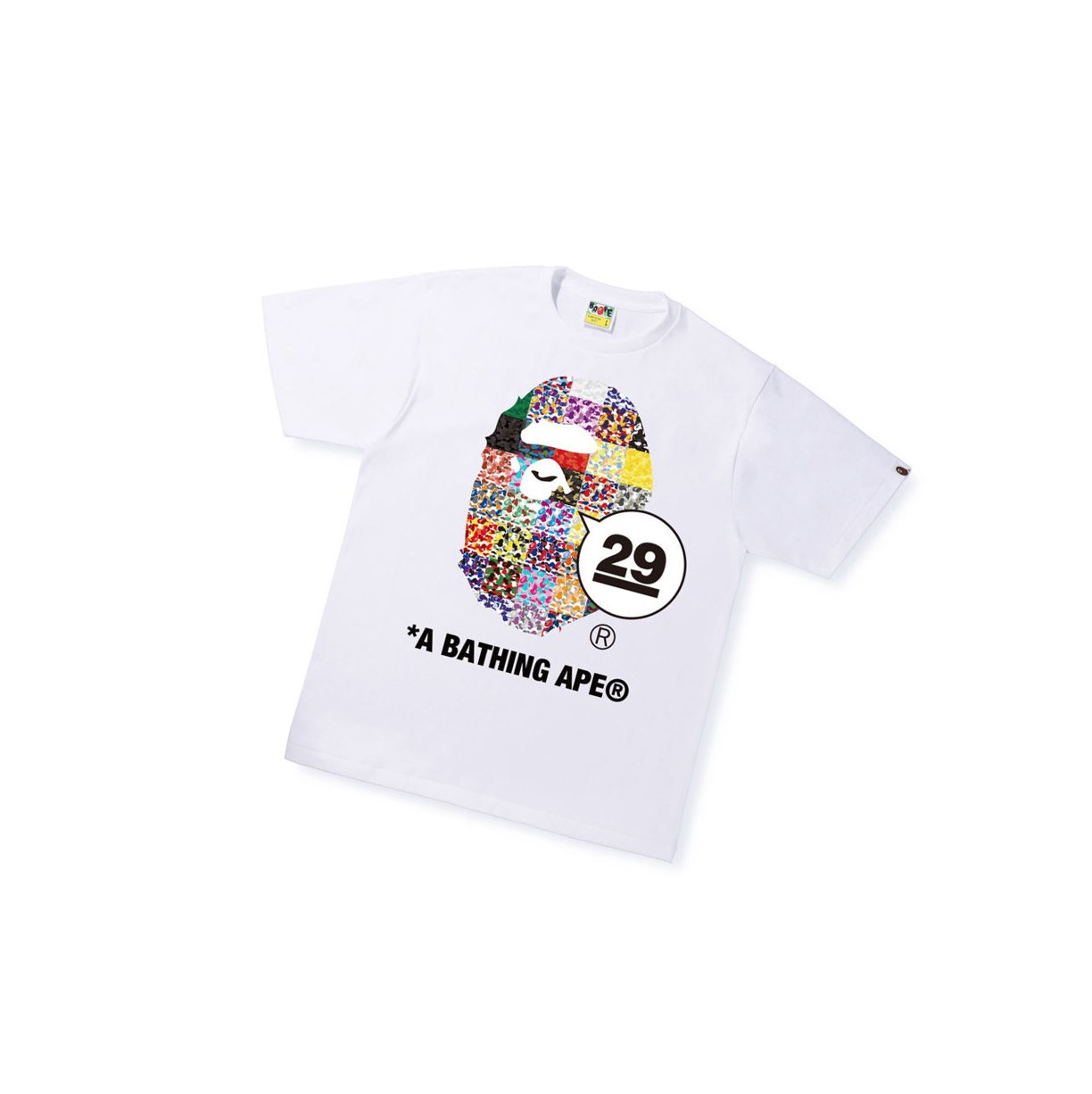 Men\'s A BATHING APE A Bathing Ape 29th Anniversary Ape Head Tee Short Sleeve T Shirts White | EDB158672