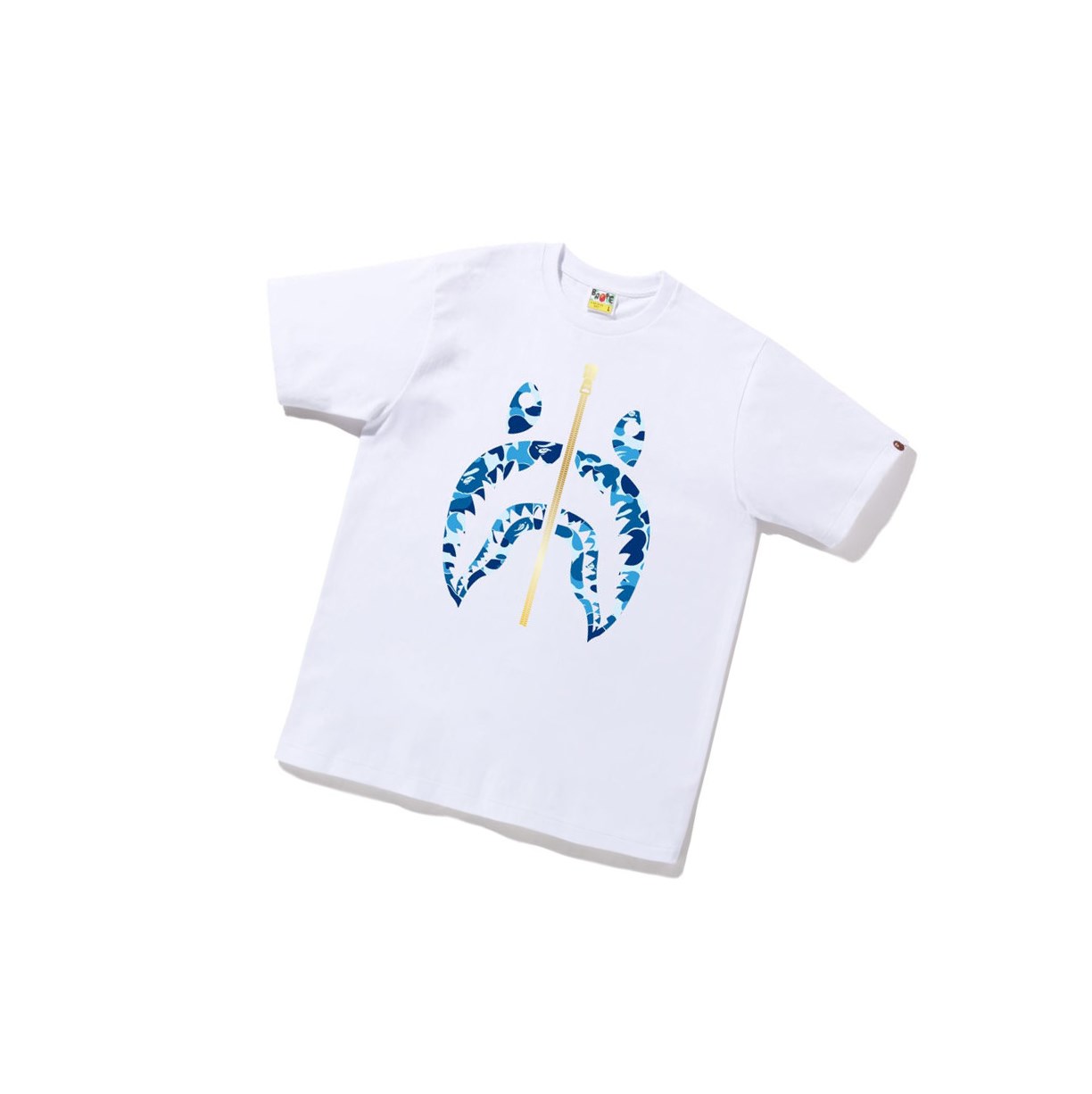 Men\'s A BATHING APE Abc Camo Shark Tee Short Sleeve T Shirts White | QDR314560