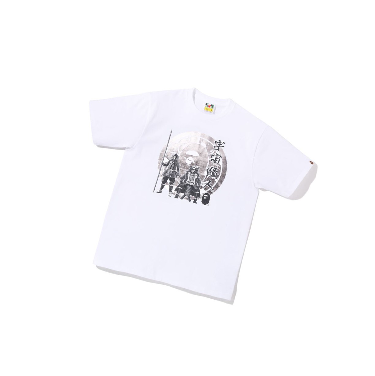 Men\'s A BATHING APE Bape Kabuto Tee Short Sleeve T Shirts White | DWY512864