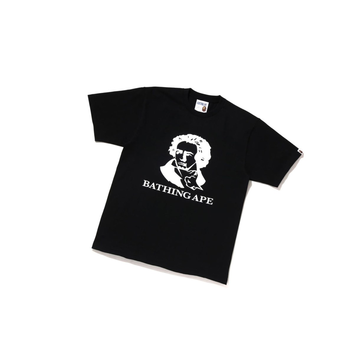 Men\'s A BATHING APE Bathing Ape Tee Short Sleeve T Shirts Black | XNK315627