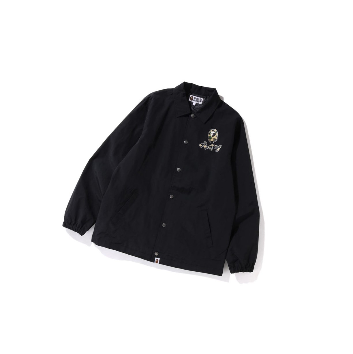 Men\'s A BATHING APE Harajuku Coach Jackets Black | YUM195402