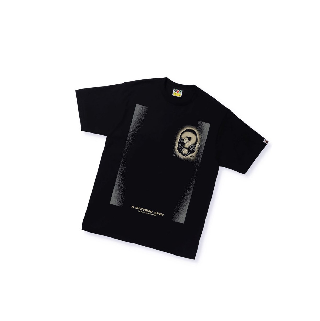 Men\'s A BATHING APE Multi Logo Tee #3 Short Sleeve T Shirts Black | XYI529418