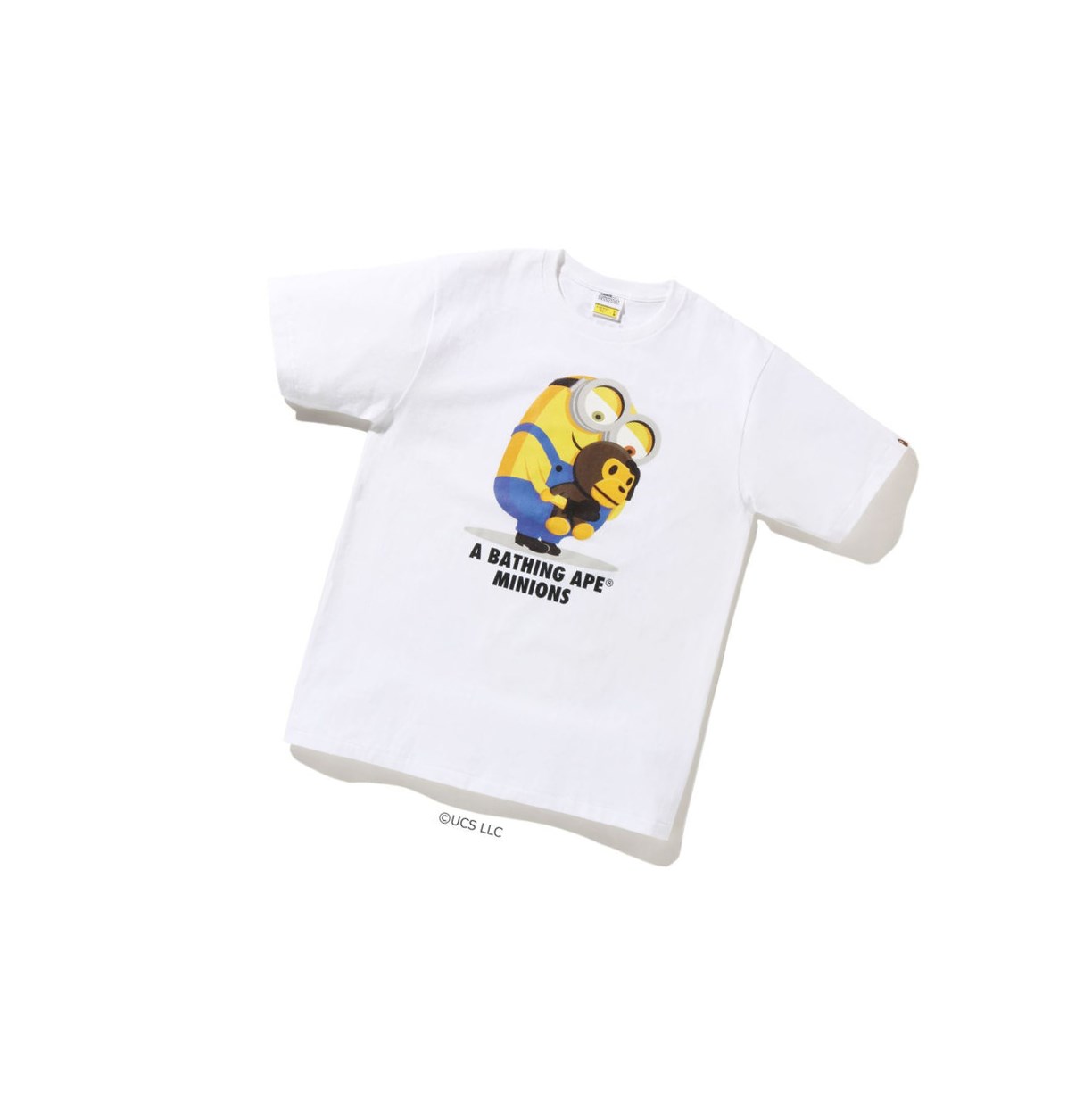 Men\'s A BATHING APE X Minions Tee08 Short Sleeve T Shirts White | BYP176935