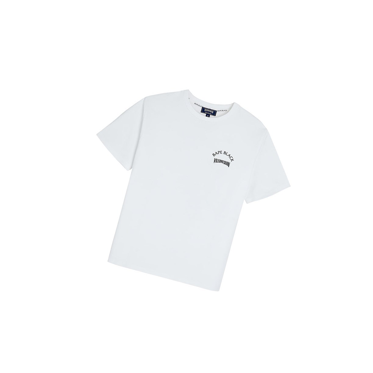 Men\'s A BATHING APE X Vilebrequin Tape Tee Short Sleeve T Shirts White | WDC815267