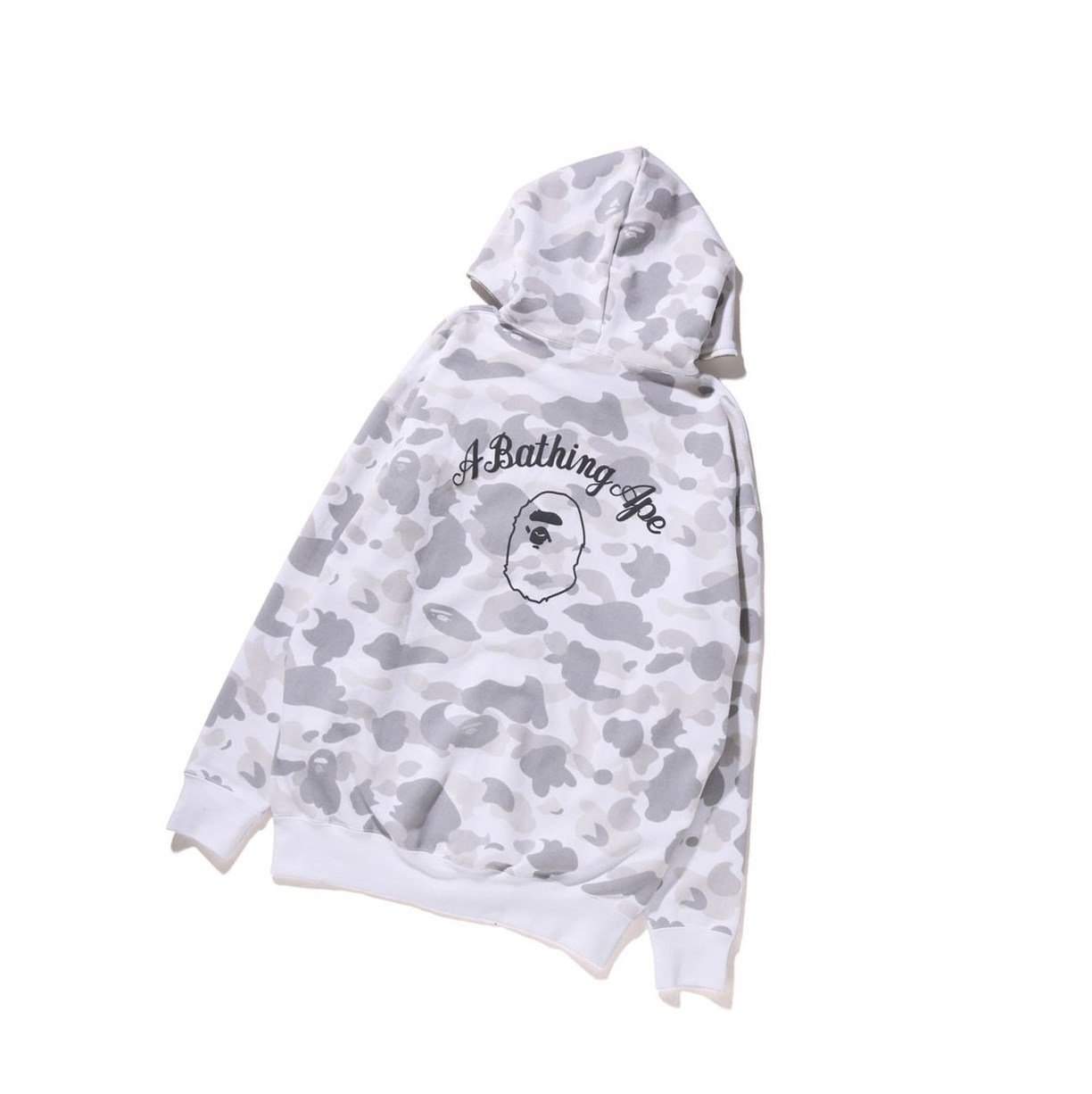 Women's A BATHING APE A Bathing Ape Color Camo Oversized Full Zip Throughs Hoodie White | QJT671930