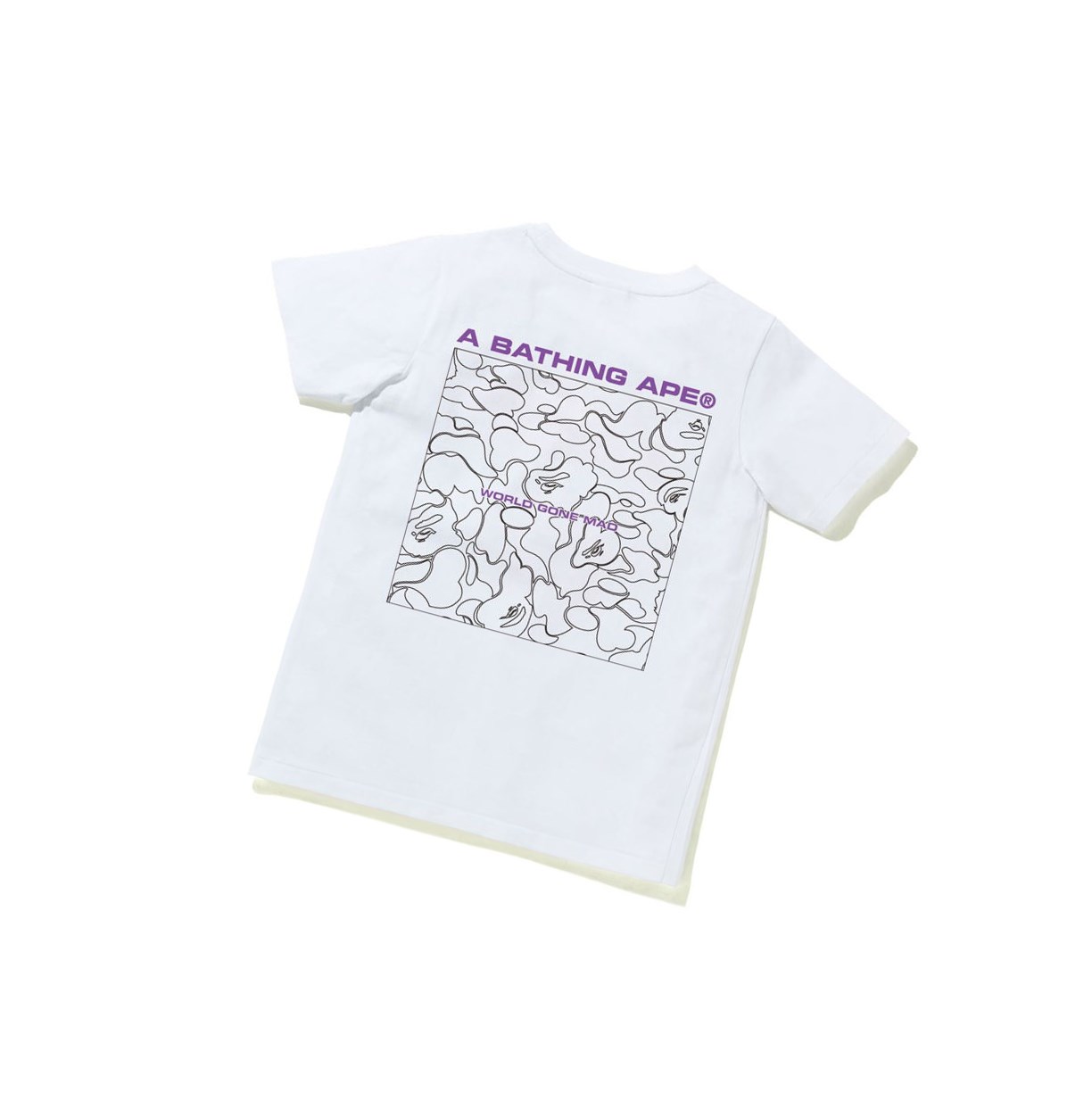 Women's A BATHING APE A Bathing Ape Line Camo Tee Short Sleeve T Shirts White | BKH793452