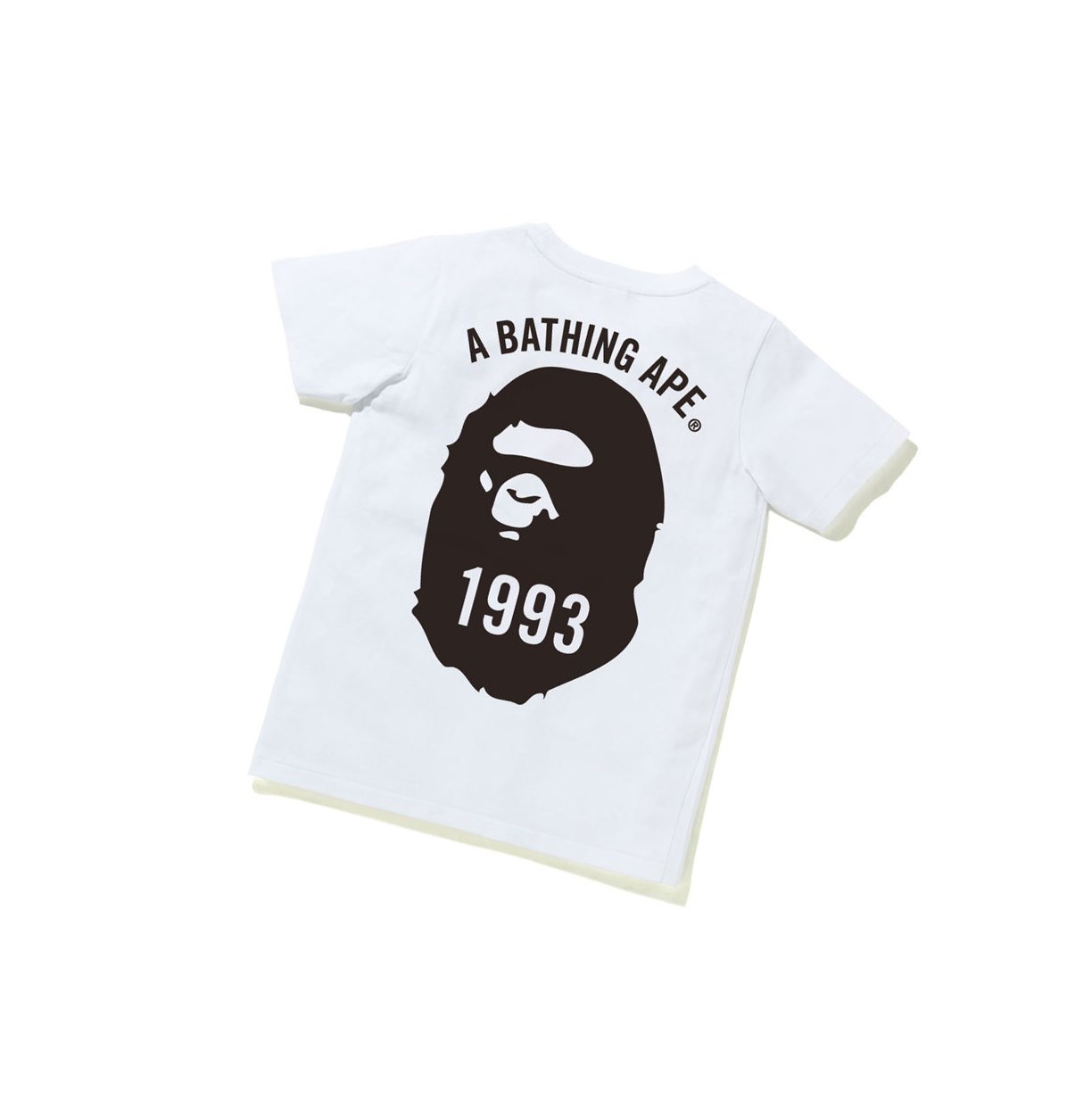 Women's A BATHING APE Ape Head One Point Tee #4 Short Sleeve T Shirts White | SVH497528