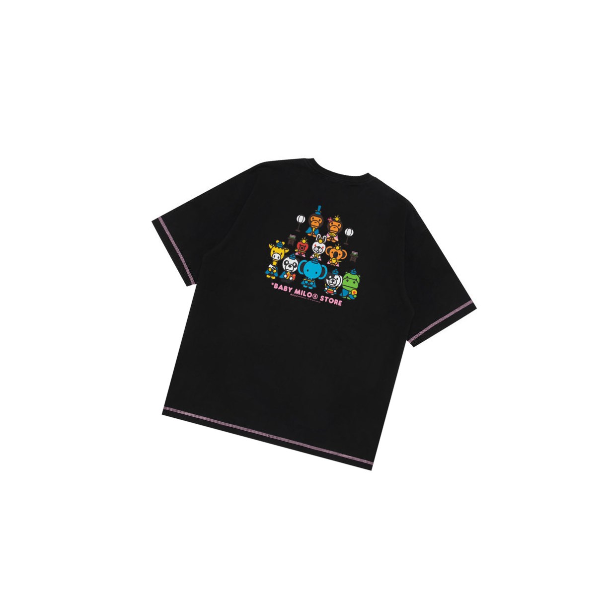 Women's A BATHING APE Baby Milo Boxy Fit Tee Short Sleeve T Shirts Black | VOD319045