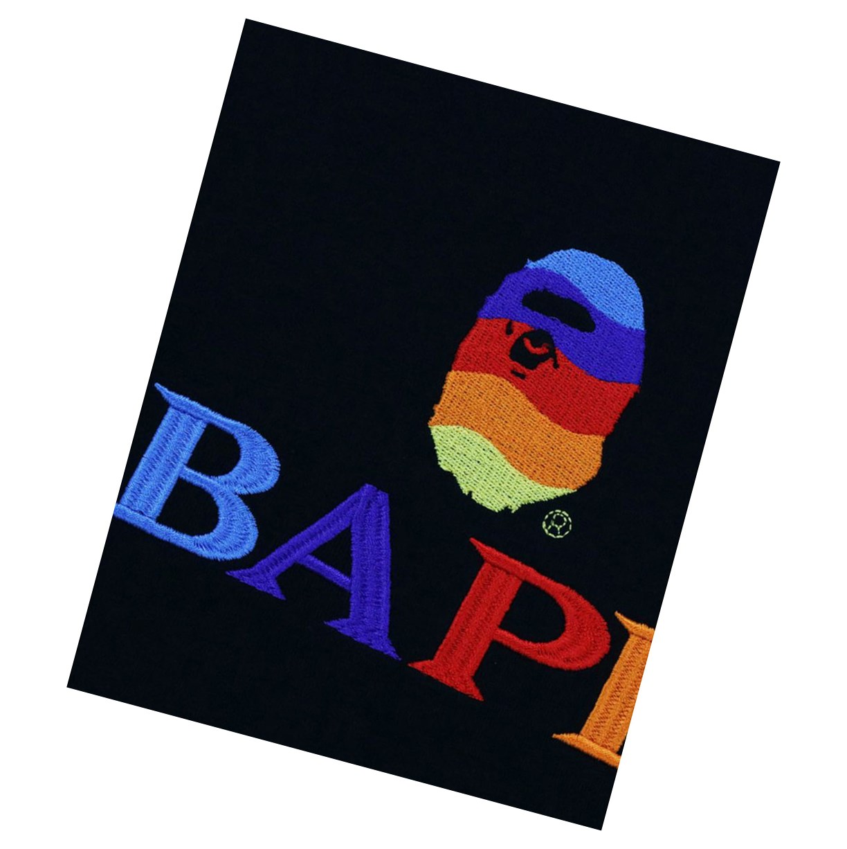 Women's A BATHING APE Bape Logo Embroidery Tee Short Sleeve T Shirts Black | XTJ280934