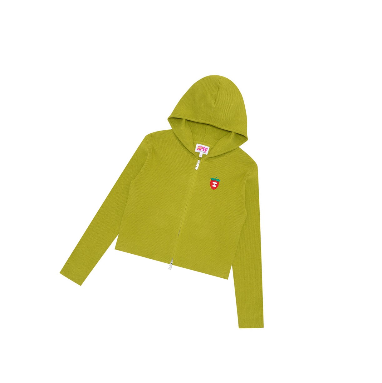 Women\'s A BATHING APE Hooded Cardigan Cardigan Cardigan Moss Green | GLK275638